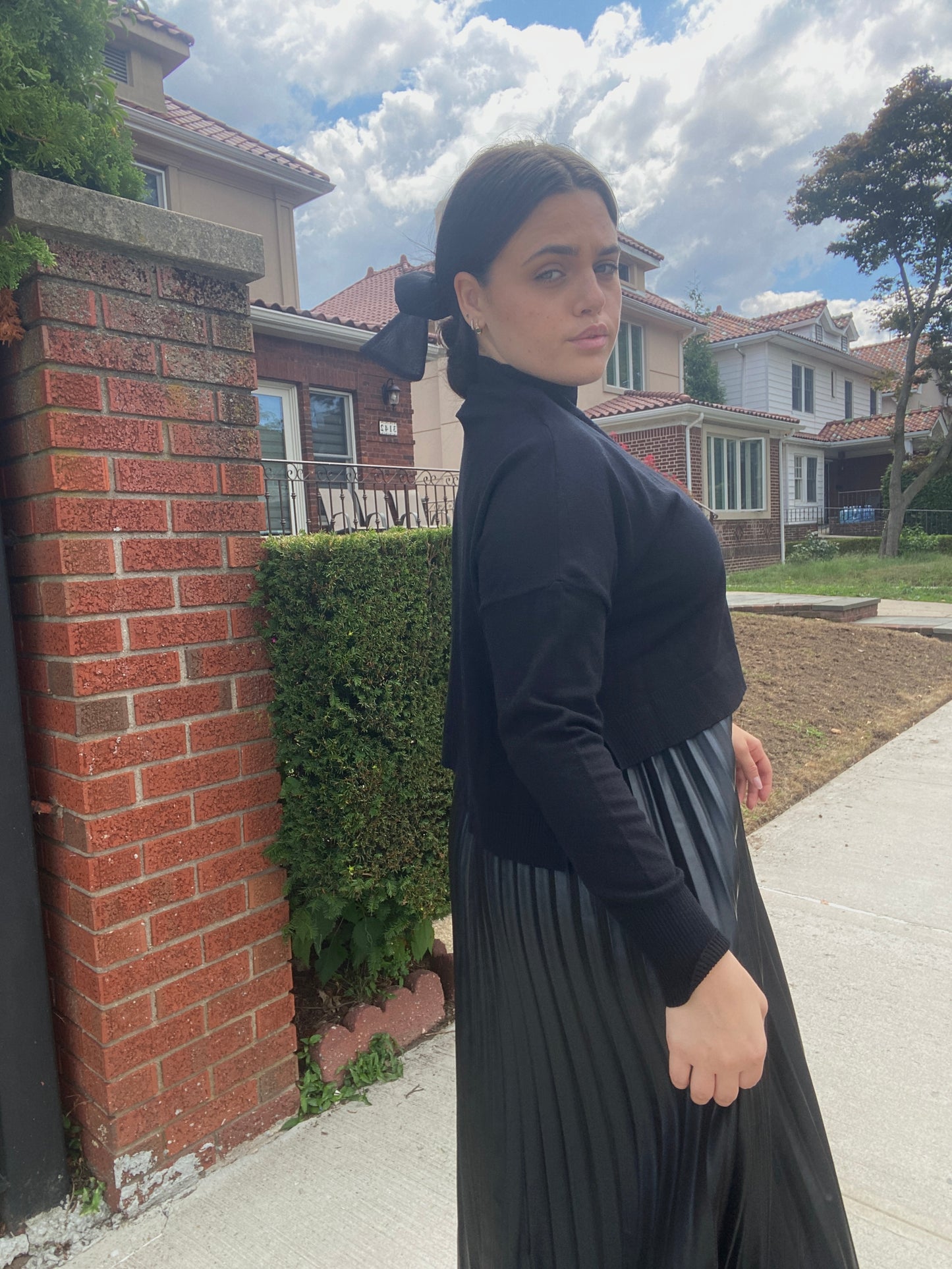 KNIT AND LEATHER DRESS