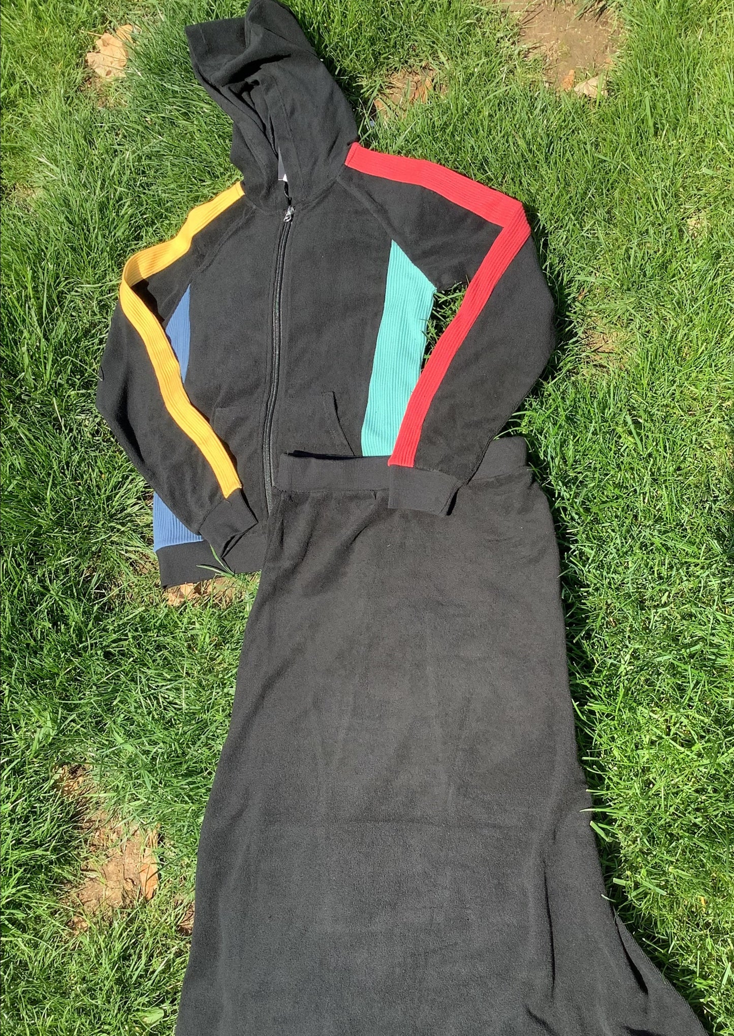 GIRLS COLORBLOCK TERRY SET