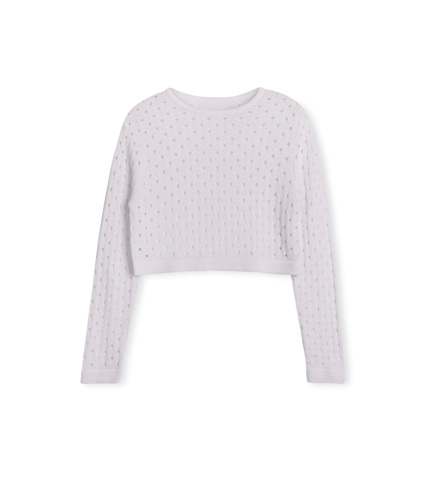 POINTELLE KNIT CROP TOP