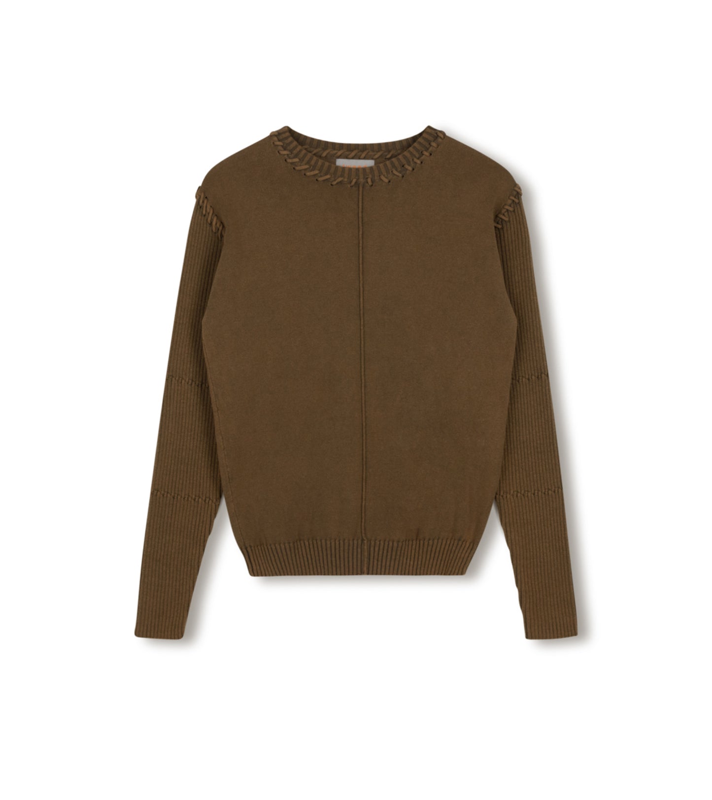 DENIM WASH KNIT SWEATER