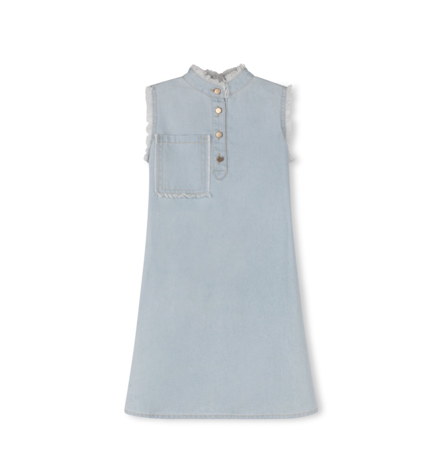 FRAYED EDGE DENIM JUMPER
