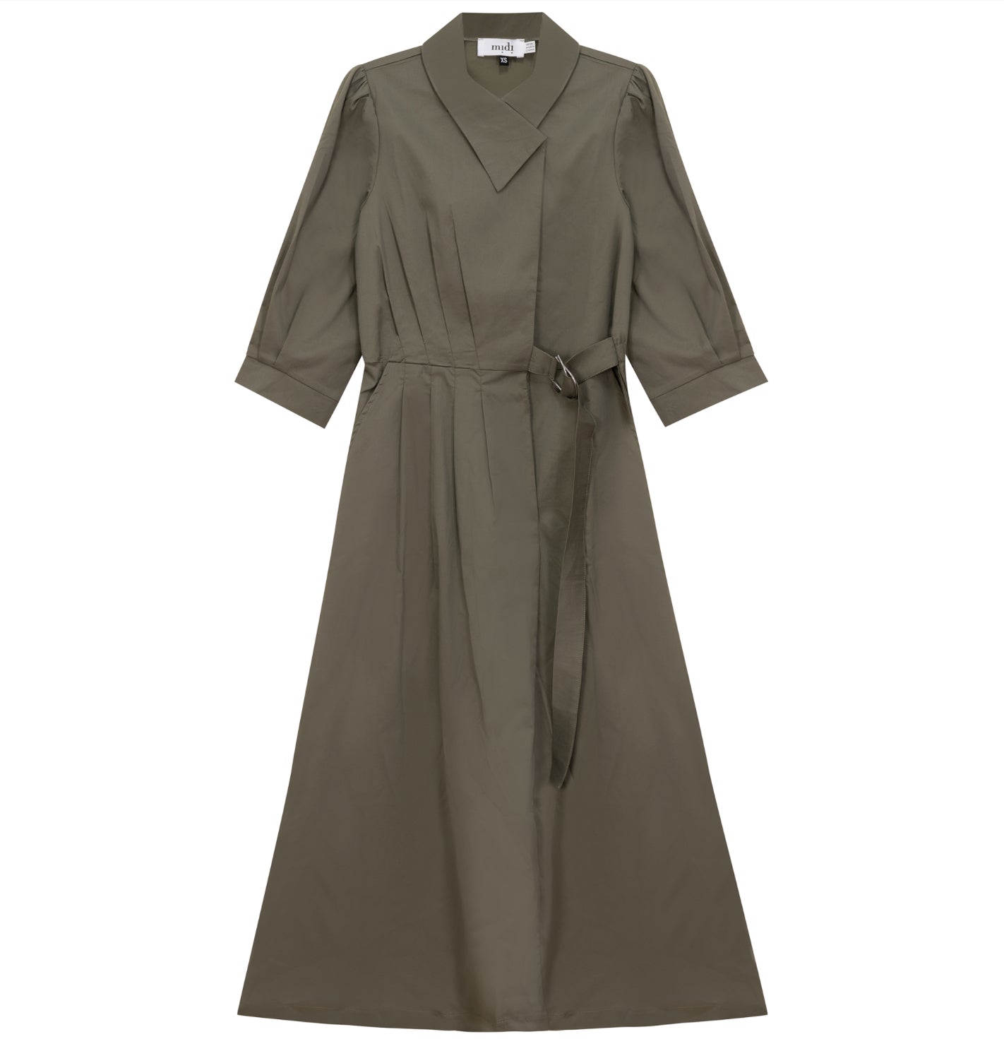 LADIES COTTON MIDI WRAP DRESS LADIES COTTON MIDI WRAP DRESS