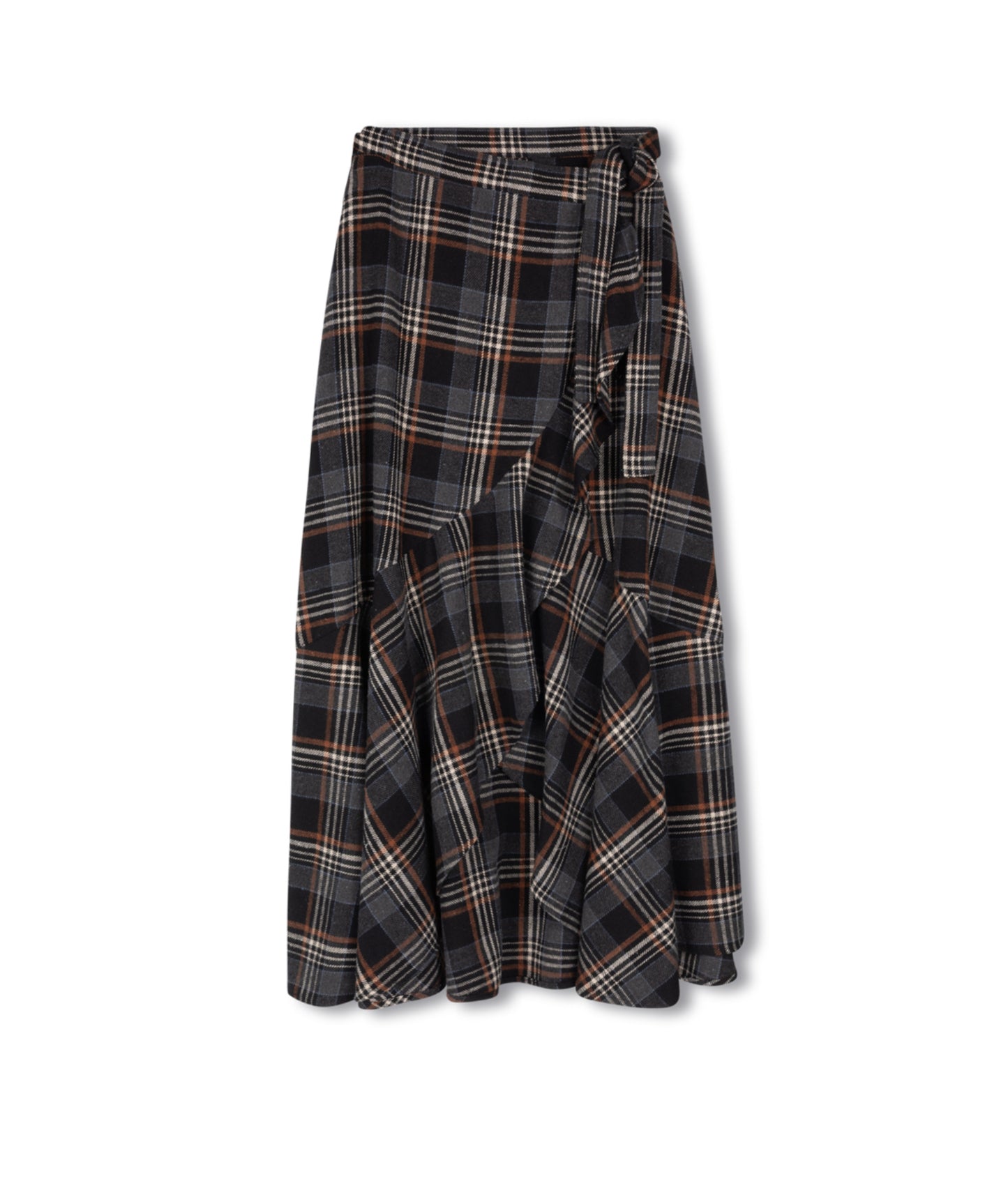 PLAID WRAP SKIRT