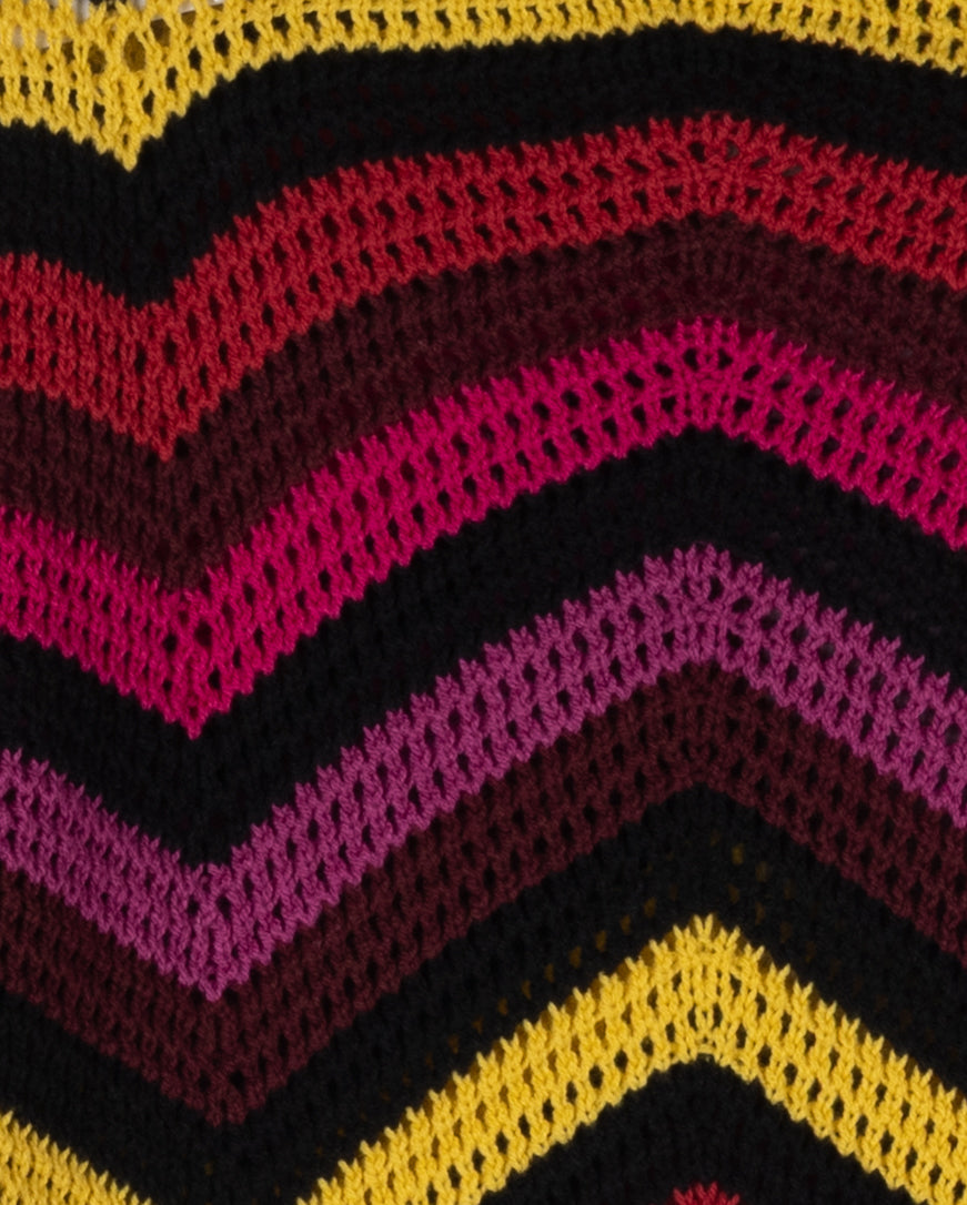 CHEVRON KNIT COLORFUL SWEATER