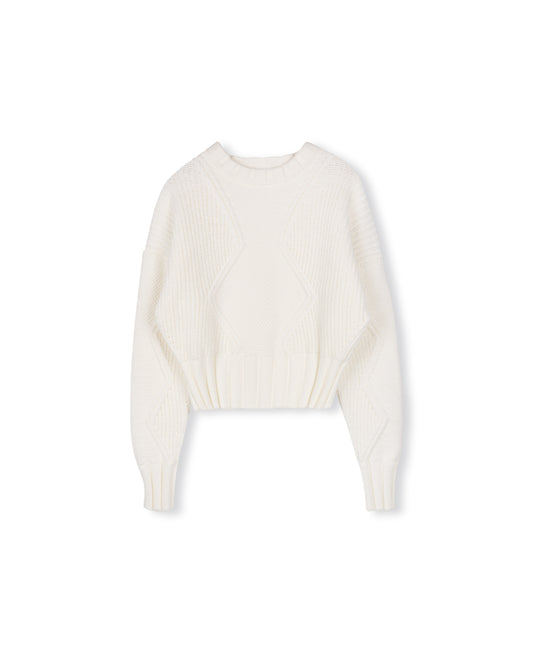 CHUNKY KNIT ZIG ZAG SWEATER