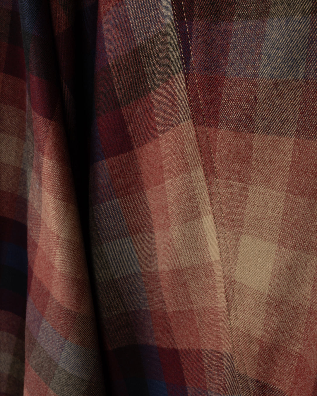 PLAID SIDE RUFFLE SKIRT