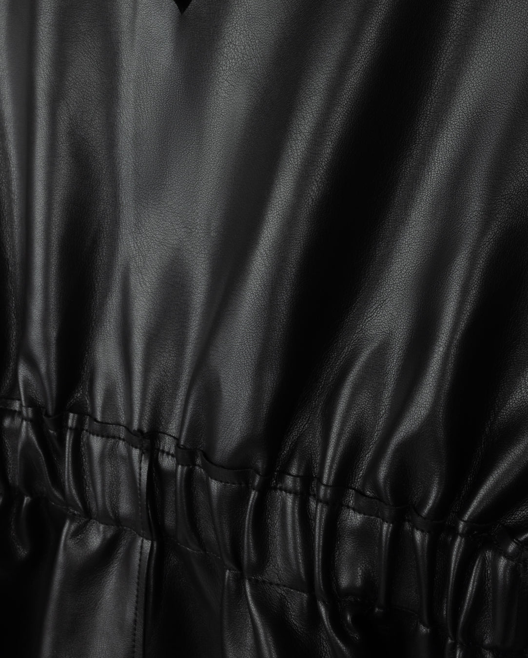 V-NECK LEATHER JUMPER