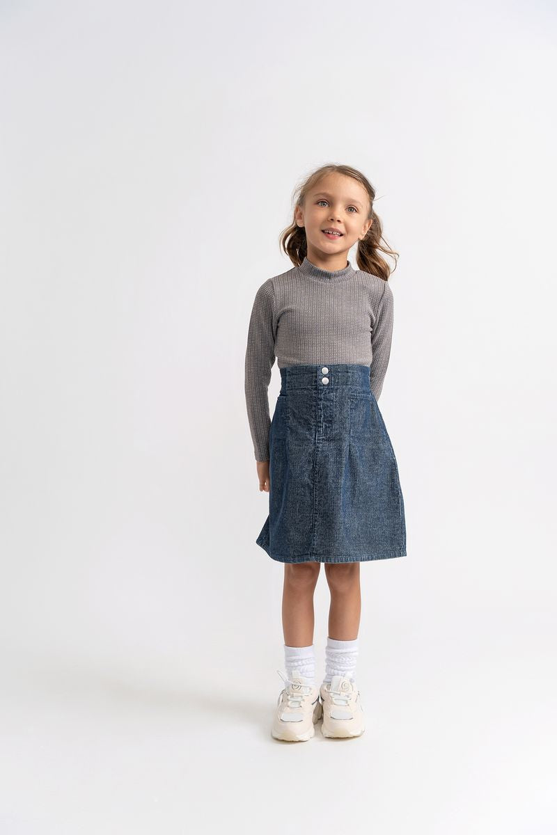 DENIM CORDUROY SKIRT