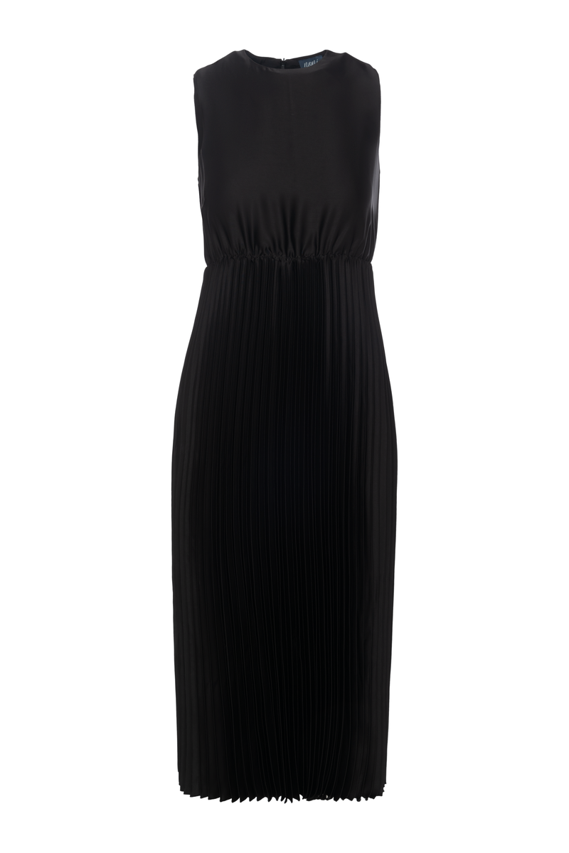 SATIN MAXI PLEATED JUMPER