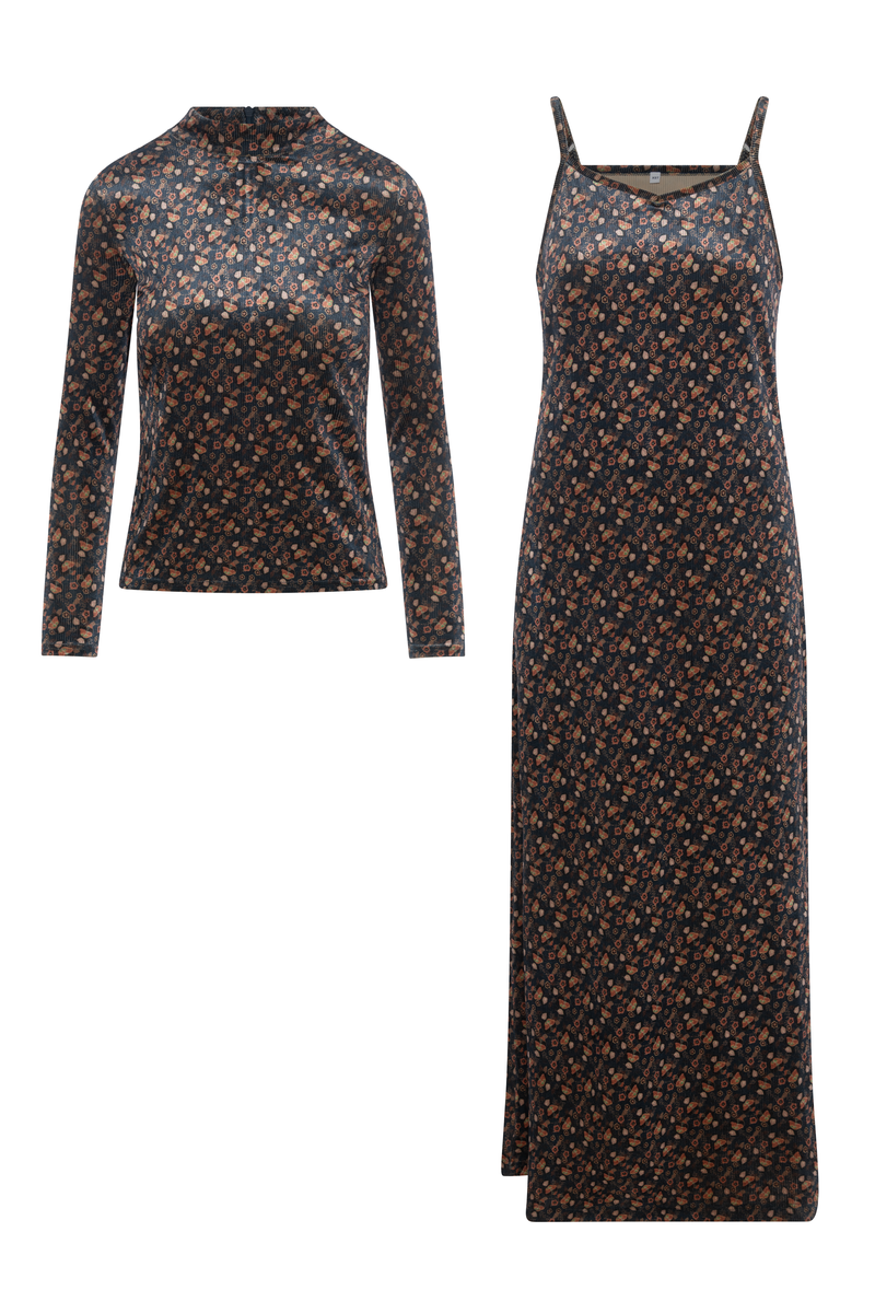 VELOUR FLORAL SET
