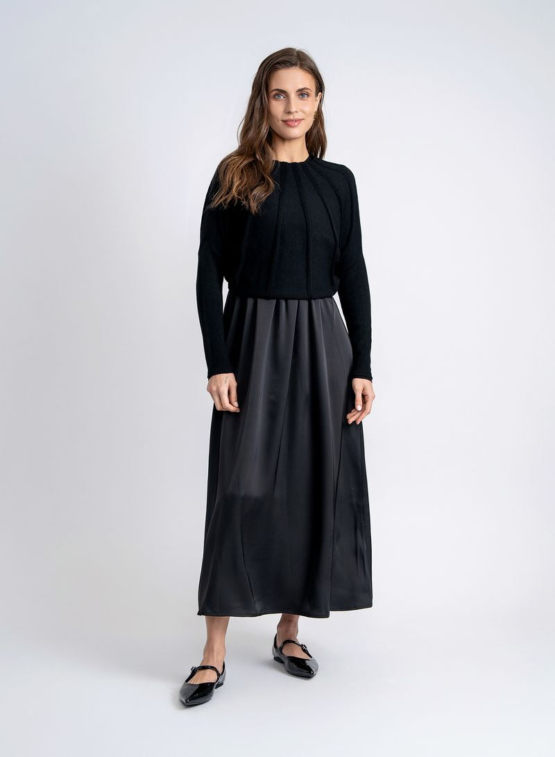 CROPPED PANEL SWEATER