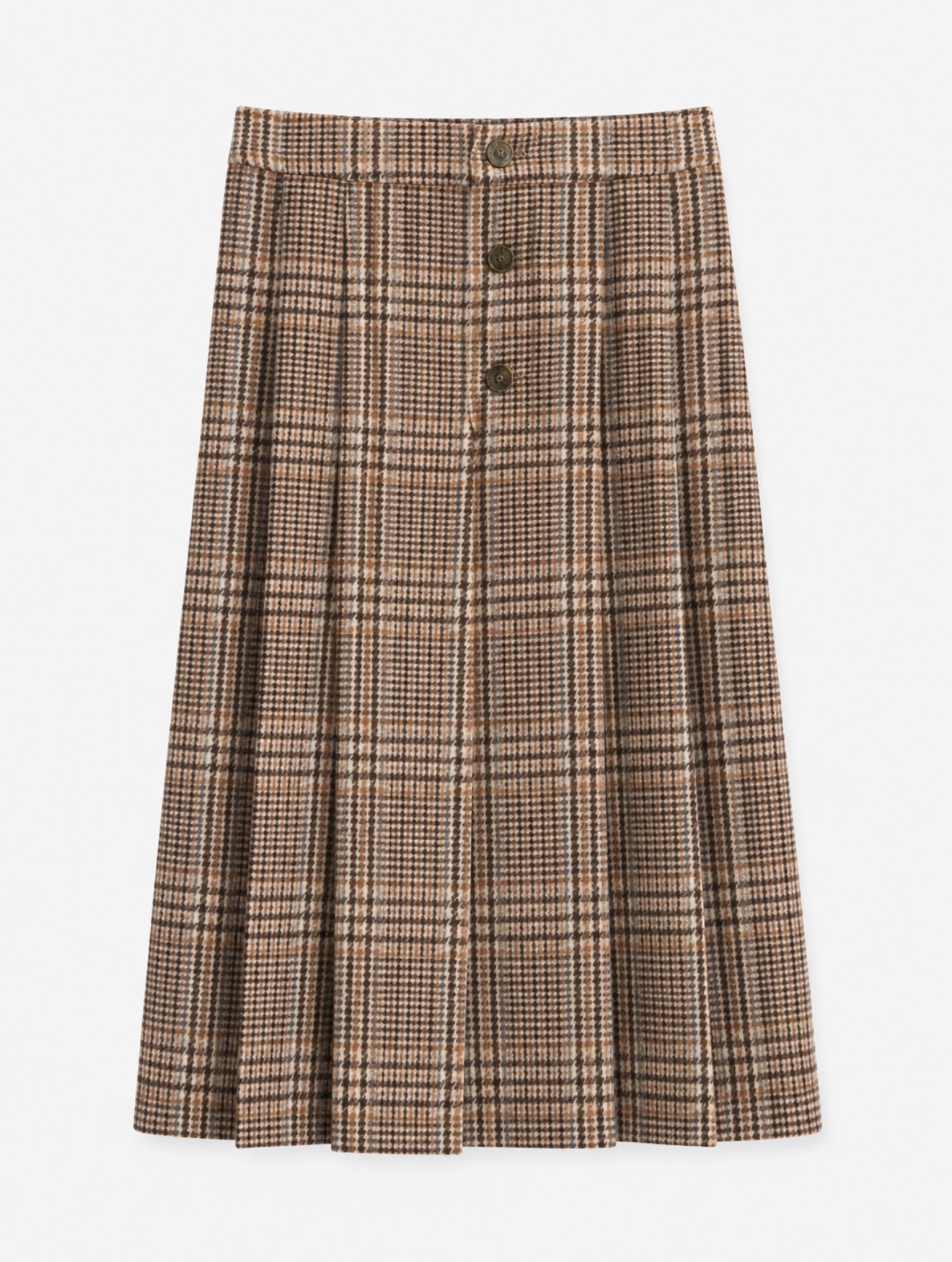 GIRLS PLAID PLEATED WRAP SKIRT