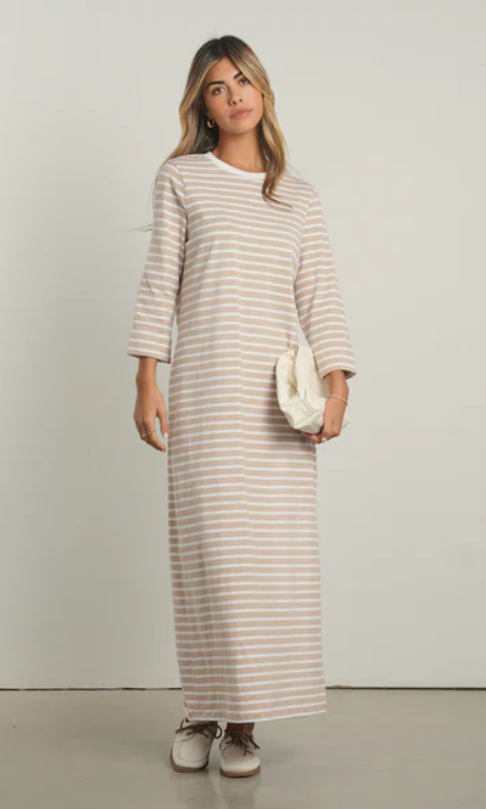 POINT STRIPE MAXI DRESS