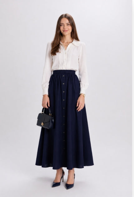 BUTTON DOWN SKIRT