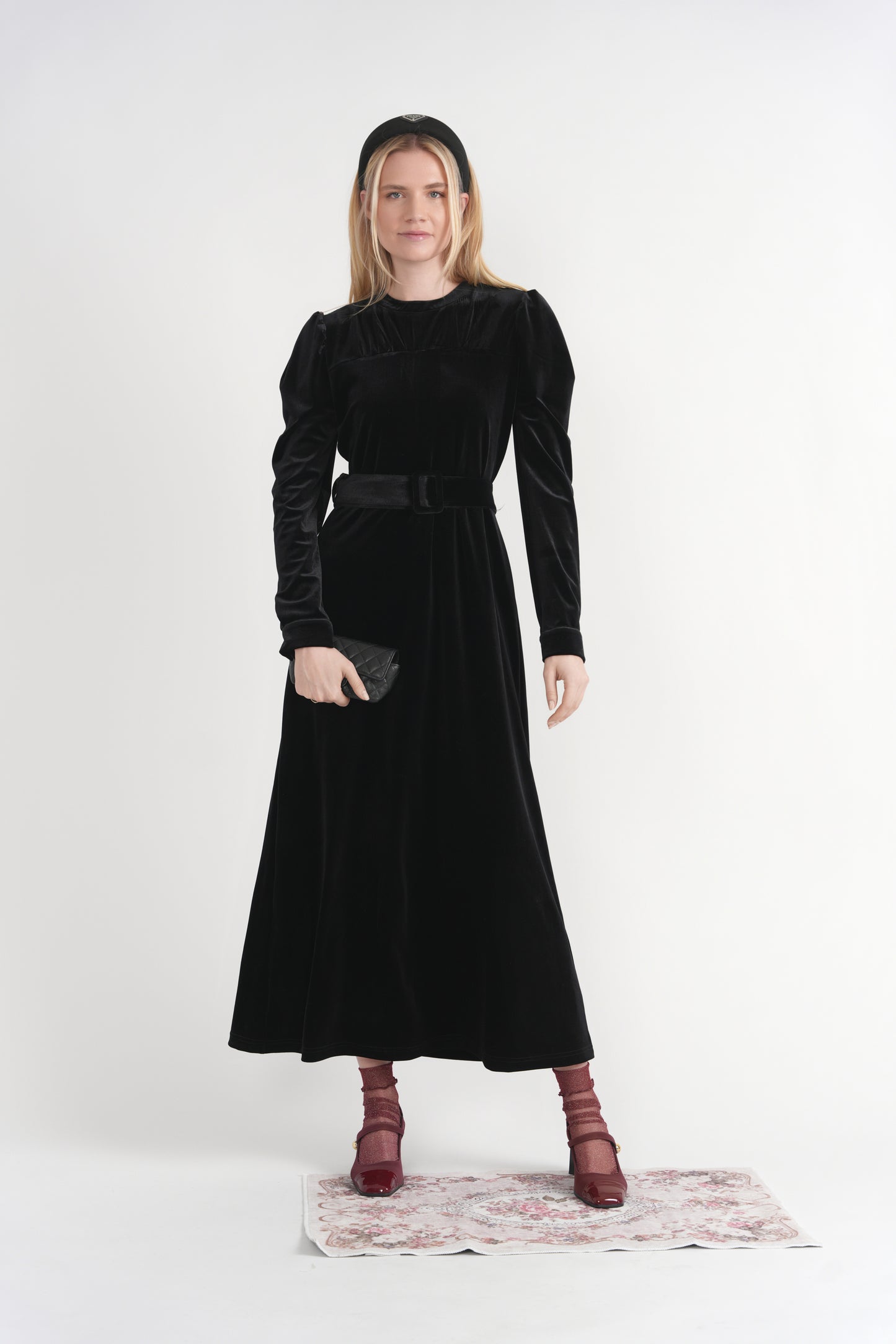 VELVET MAXI DRESS