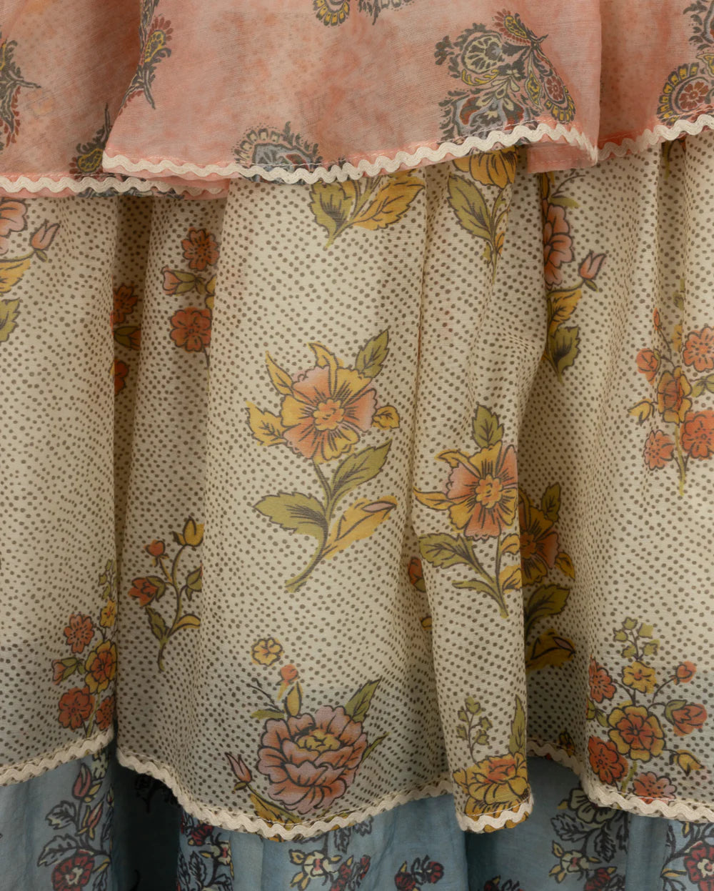 NEEMA PRINTED TIERED SMOCKED SKIRT