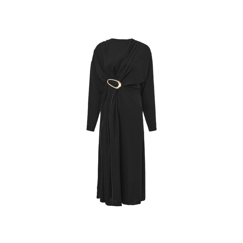 SILK GATHERED DRESS