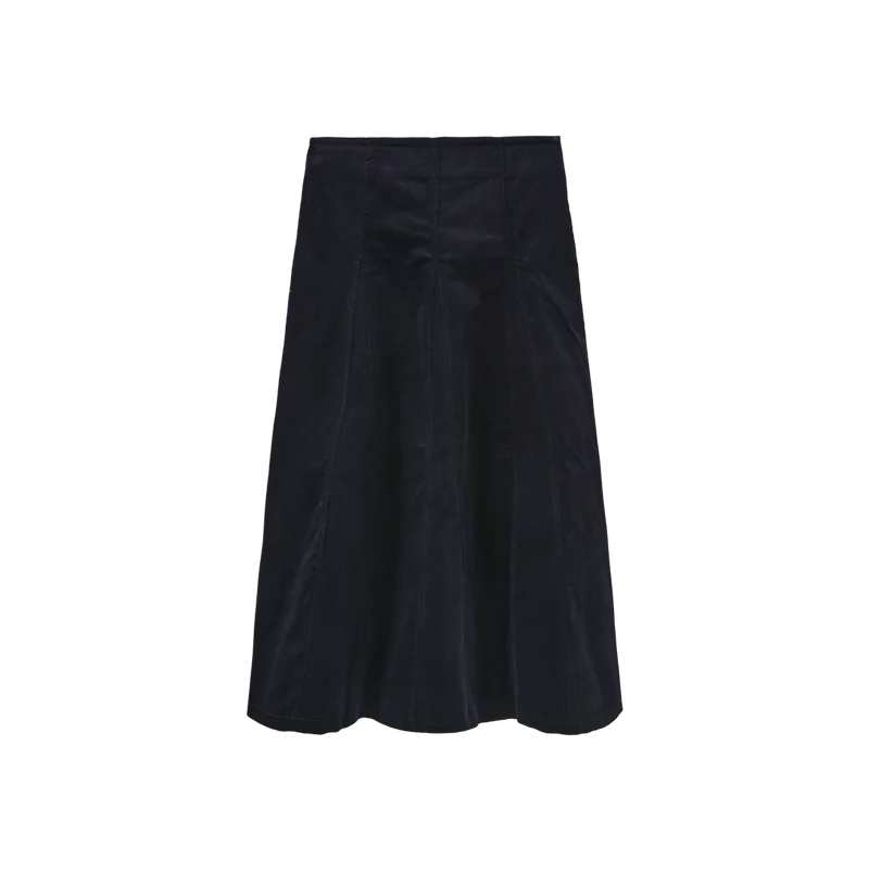 CORDUROY PANEL MIDI SKIRT
