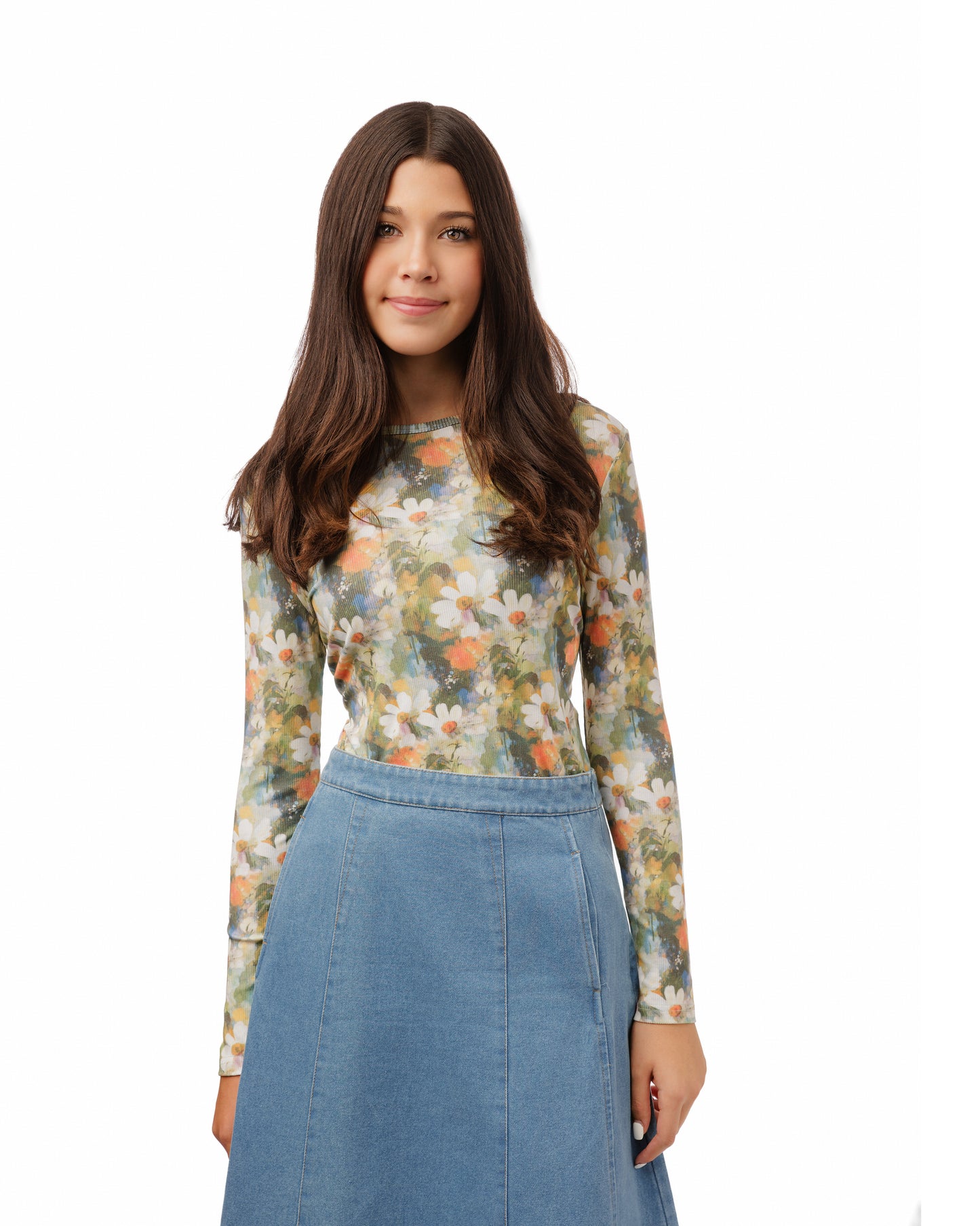CAMOMILE FIELDS PRINT TOP