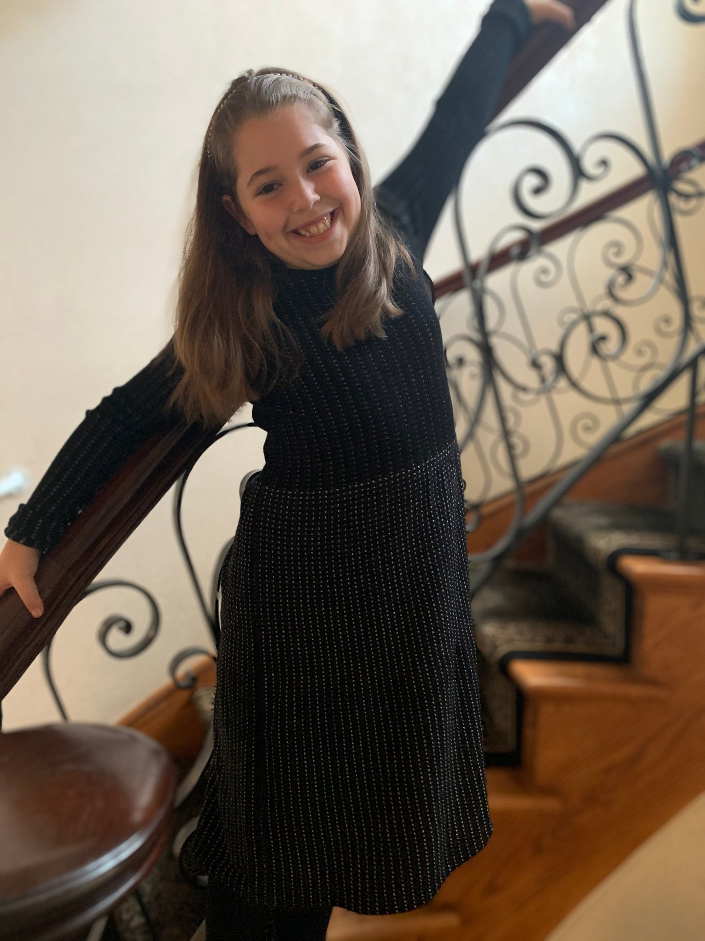 Lurex Stripe Knit Dress