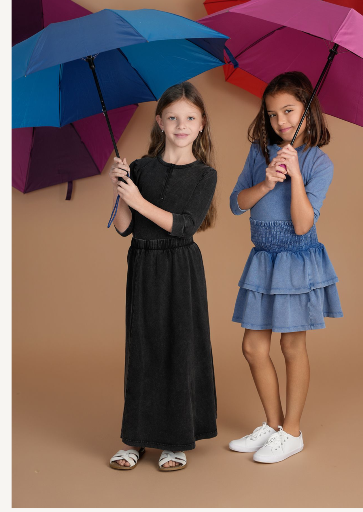 GIRLS DISTRESSED A LINE SKIRT