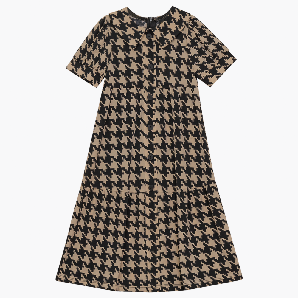 Houndstooth Tiered Maxi