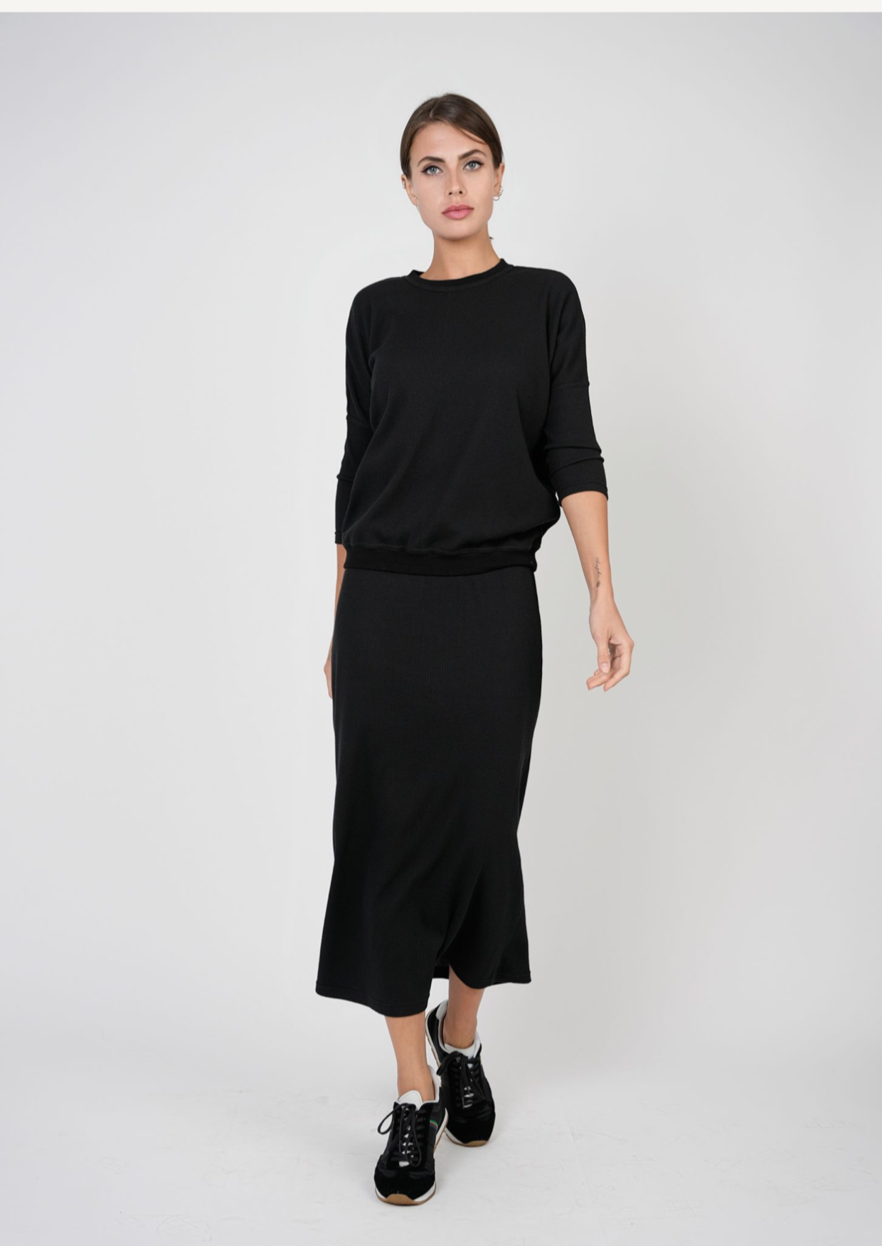 LADIES MAXII A LINE WAFFLE SKIRT