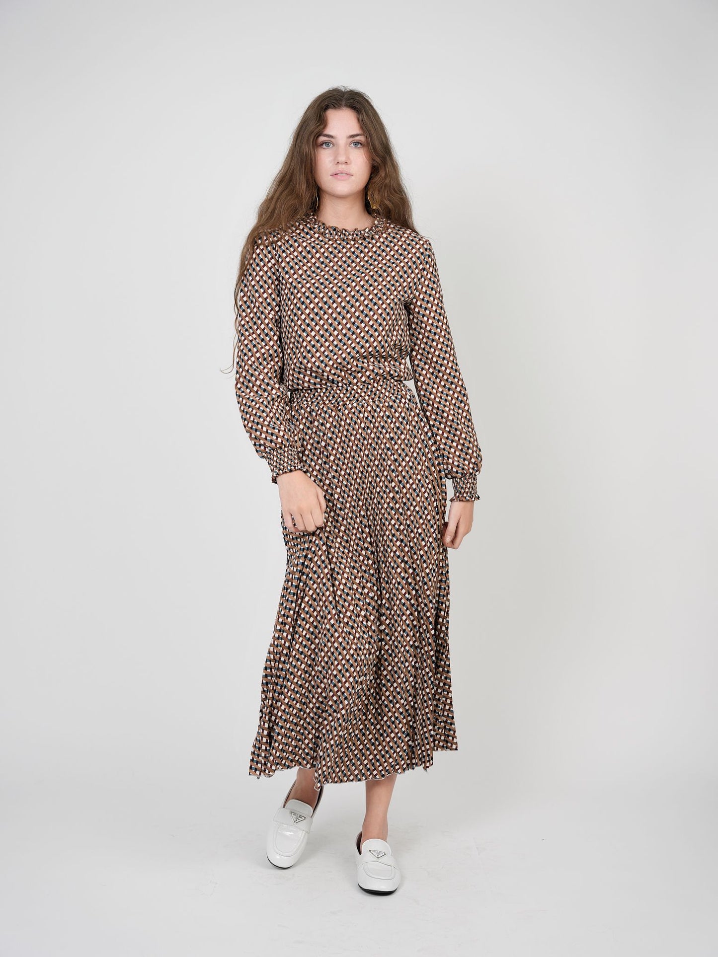 Smocked Chiffon Printed Set