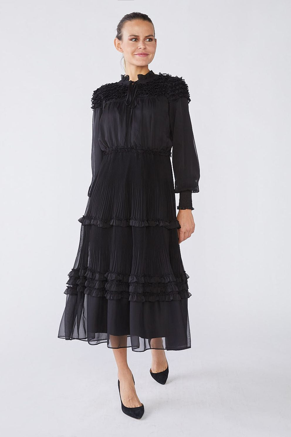 Black Ruffled Dress