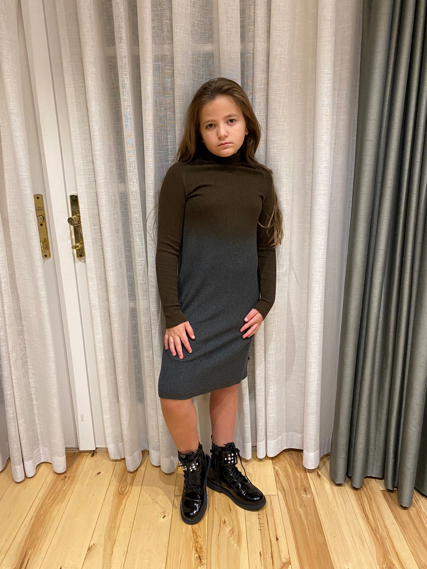 Ombré Turtleneck Dress