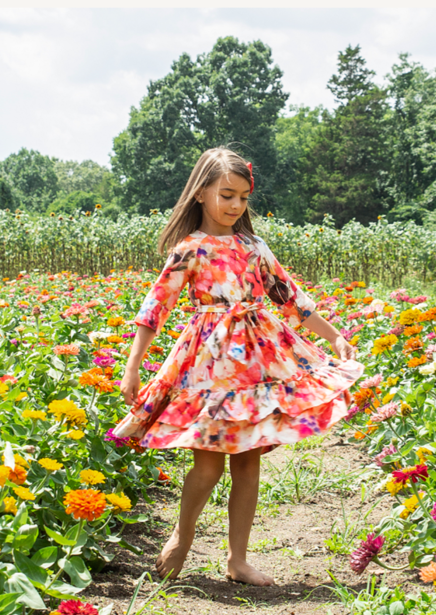 FIT AND FLARE LAYERED DRESSS