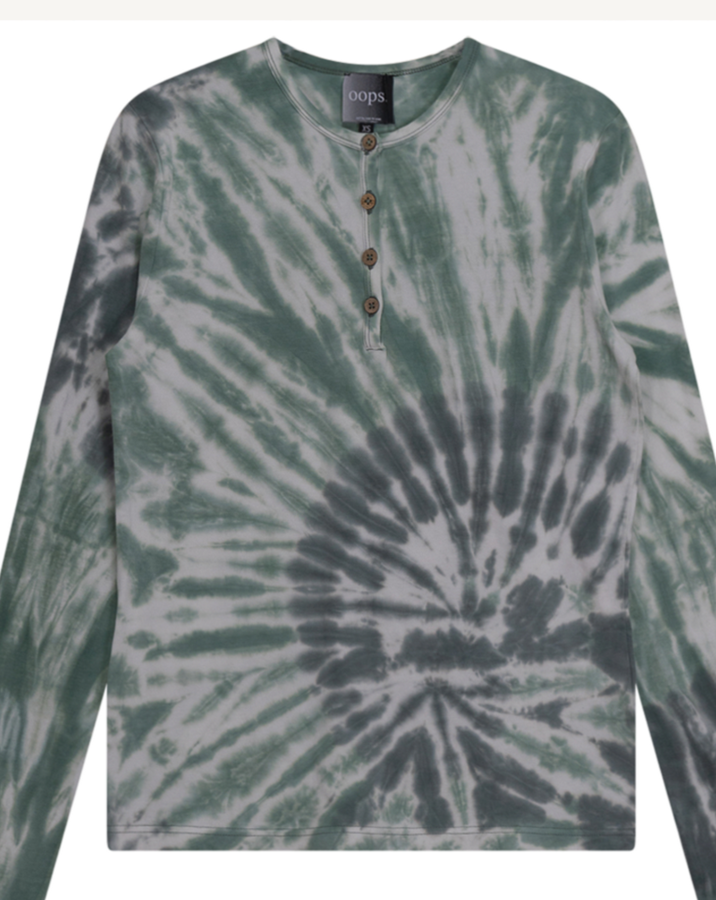 DIP DYE STARBURST HENLEY TEE