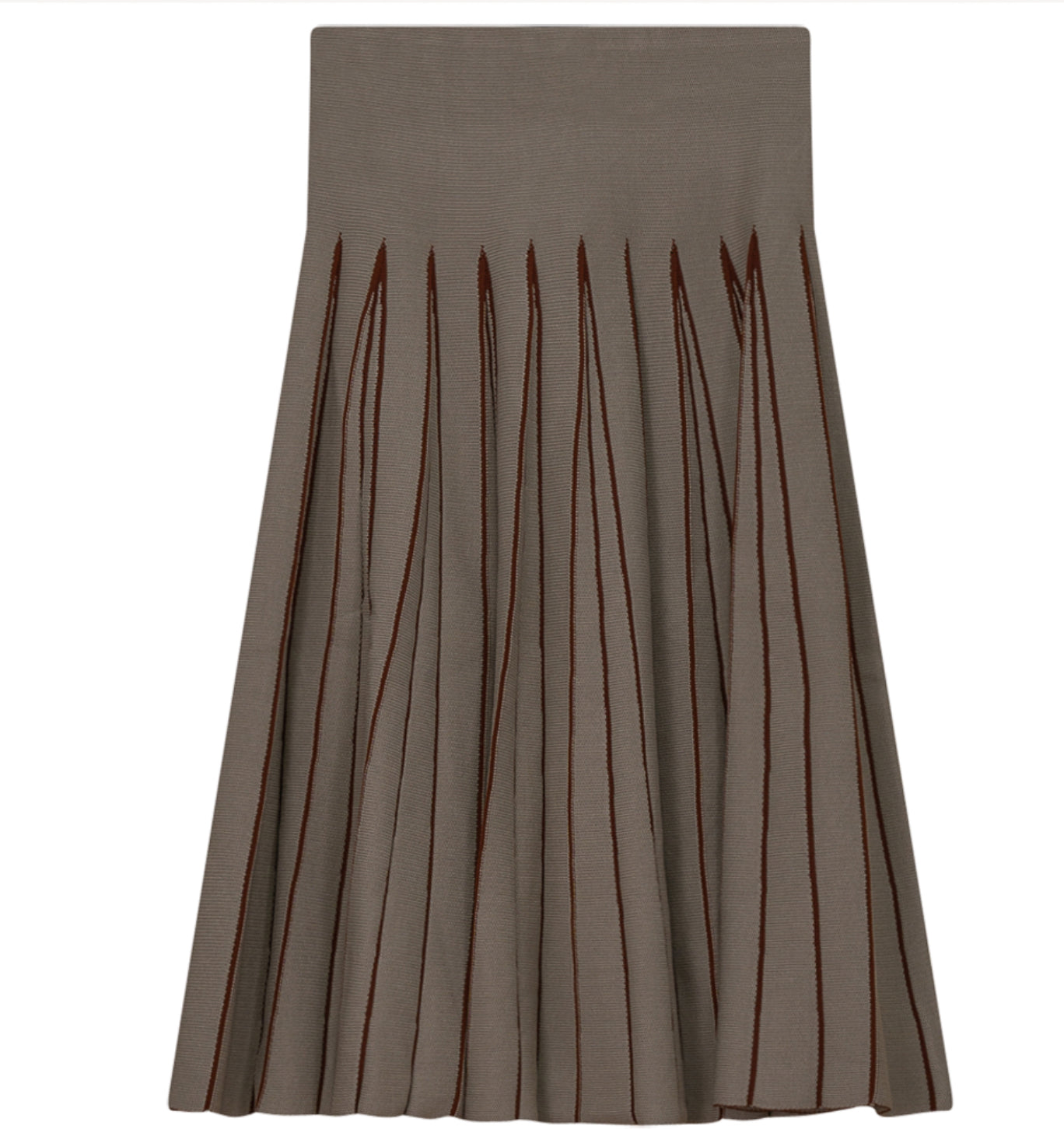 Latte Pleated Skirt
