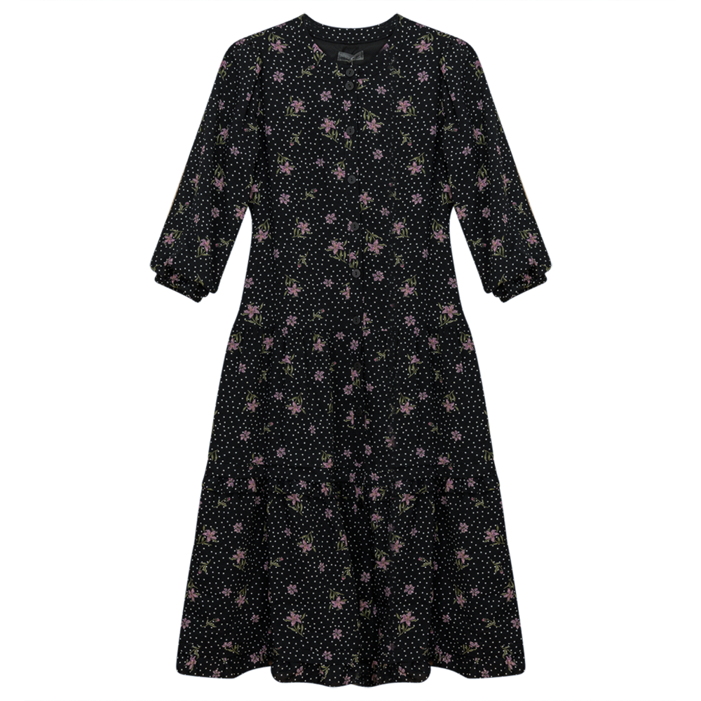 Polka Dot Floral Dress