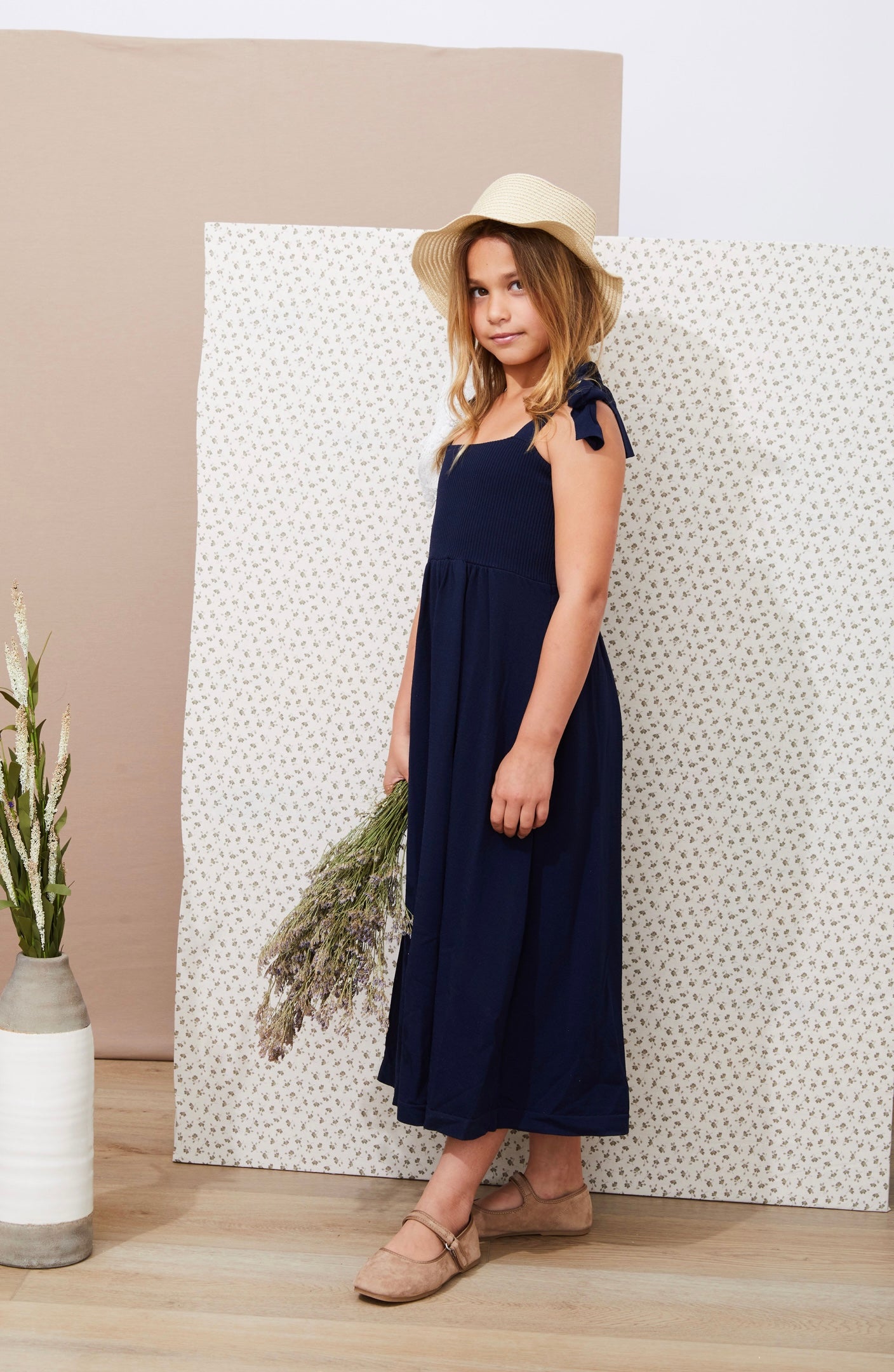 Navy Fine Knit Robe Jumper