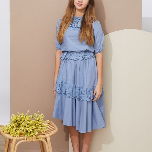 Ruffled Collared Set