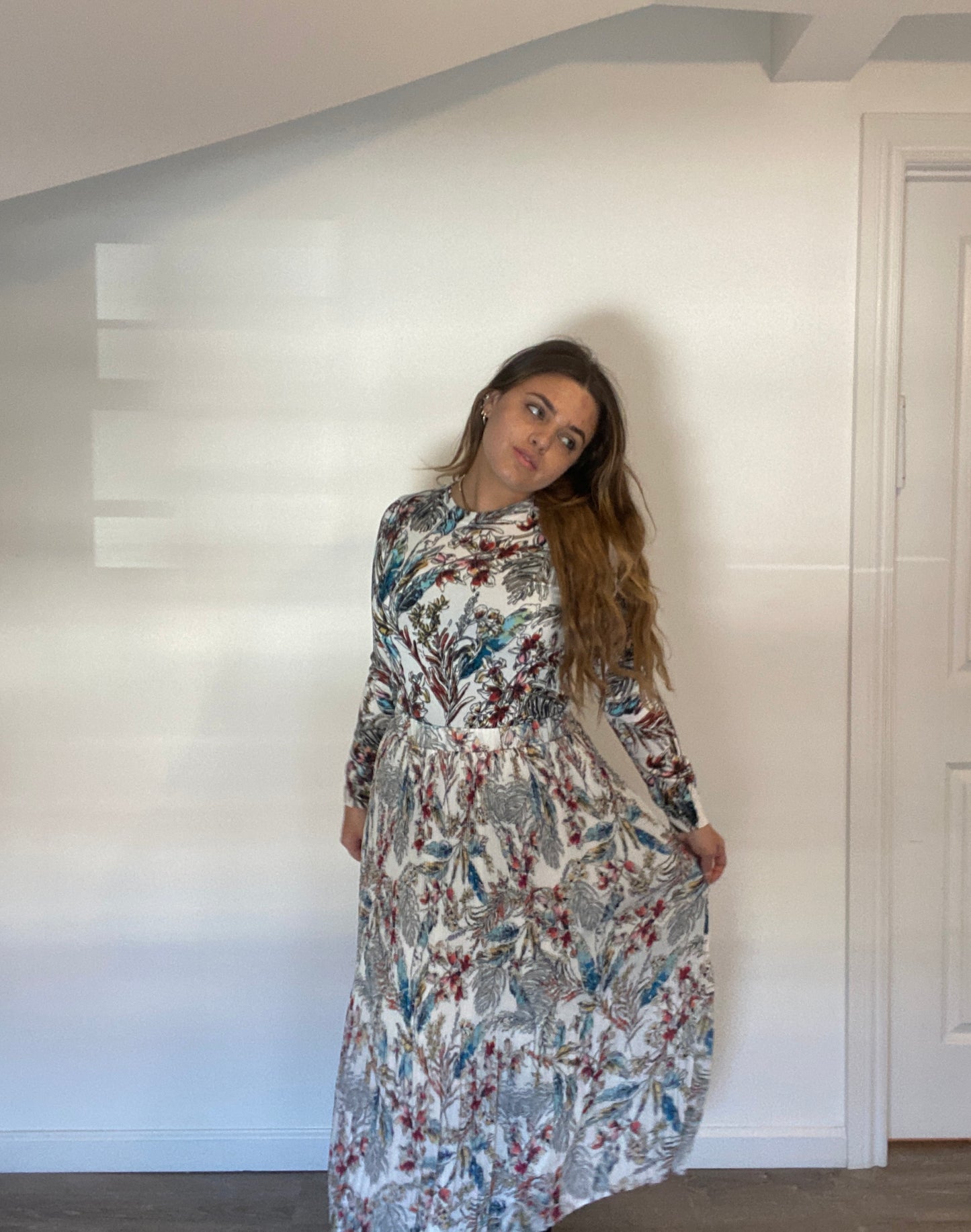 BLACK MULTI FLORAL PRINT SET