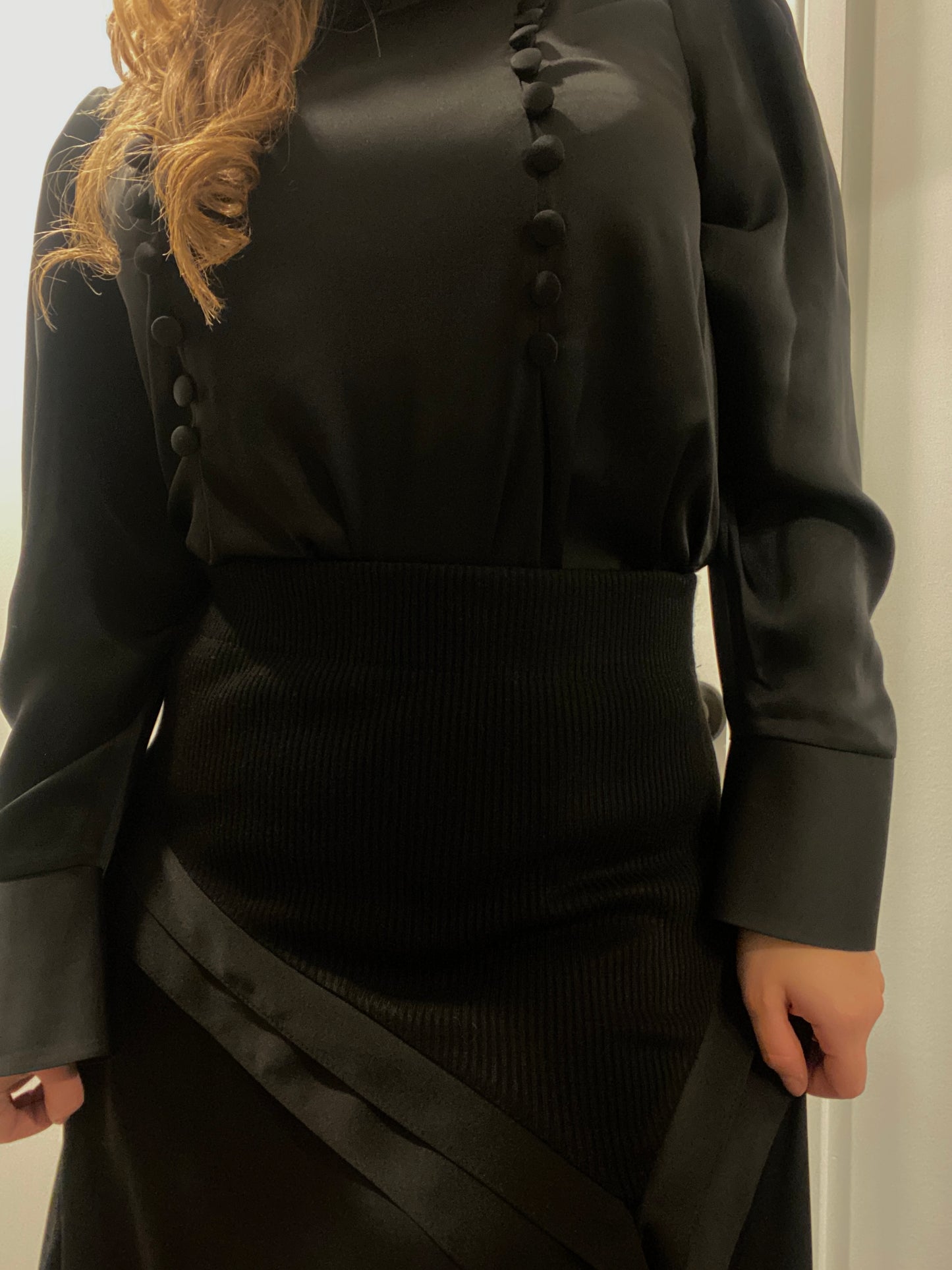 Combined Satin Skirt