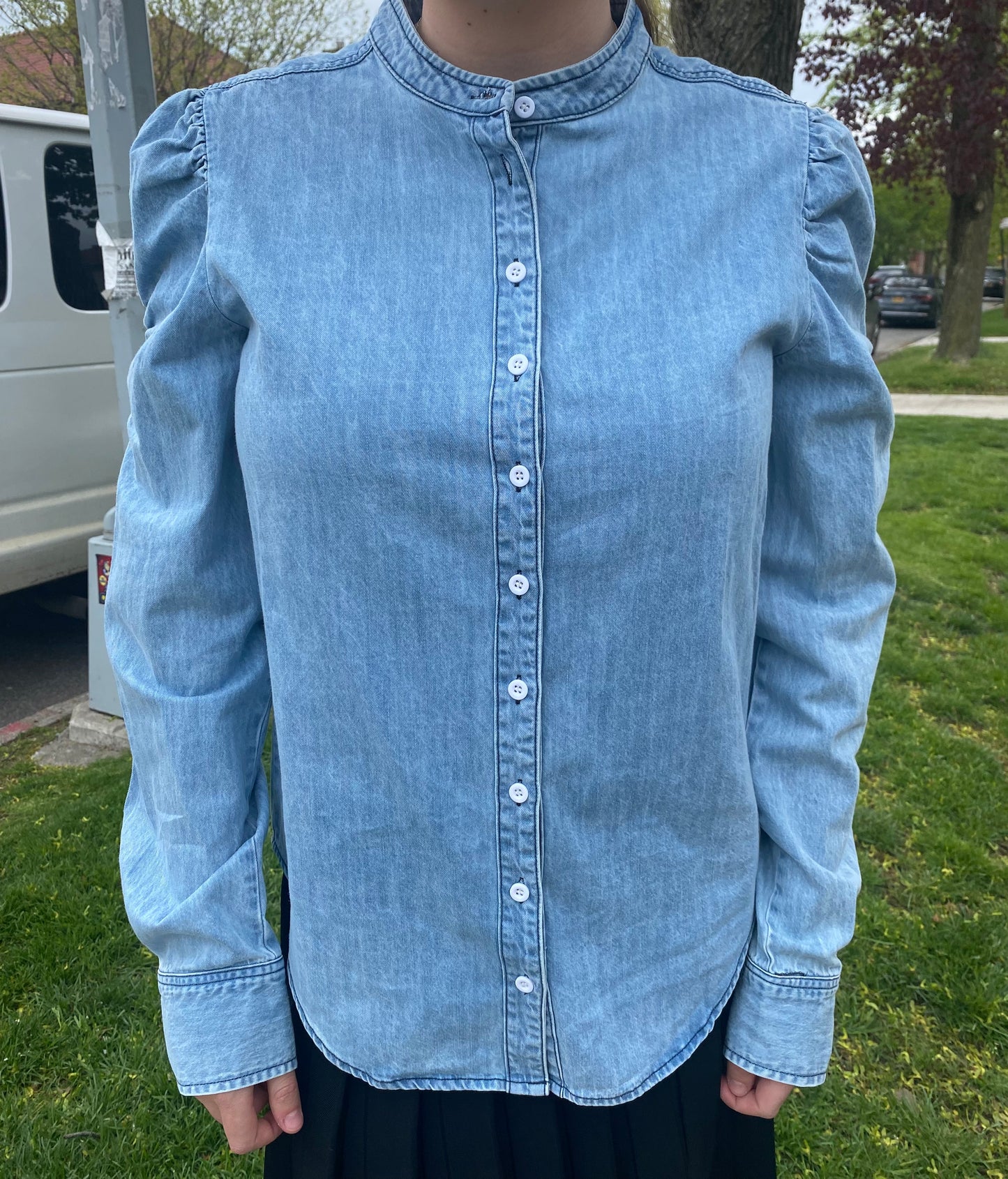 Denim Buttoned Down Top