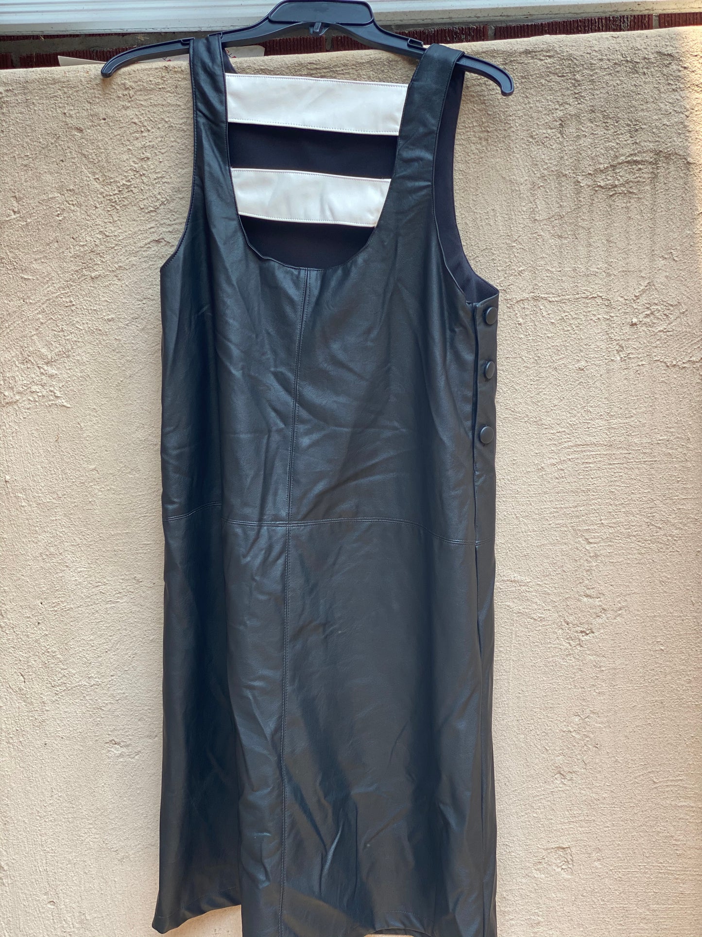 Leather Jumper with White Band