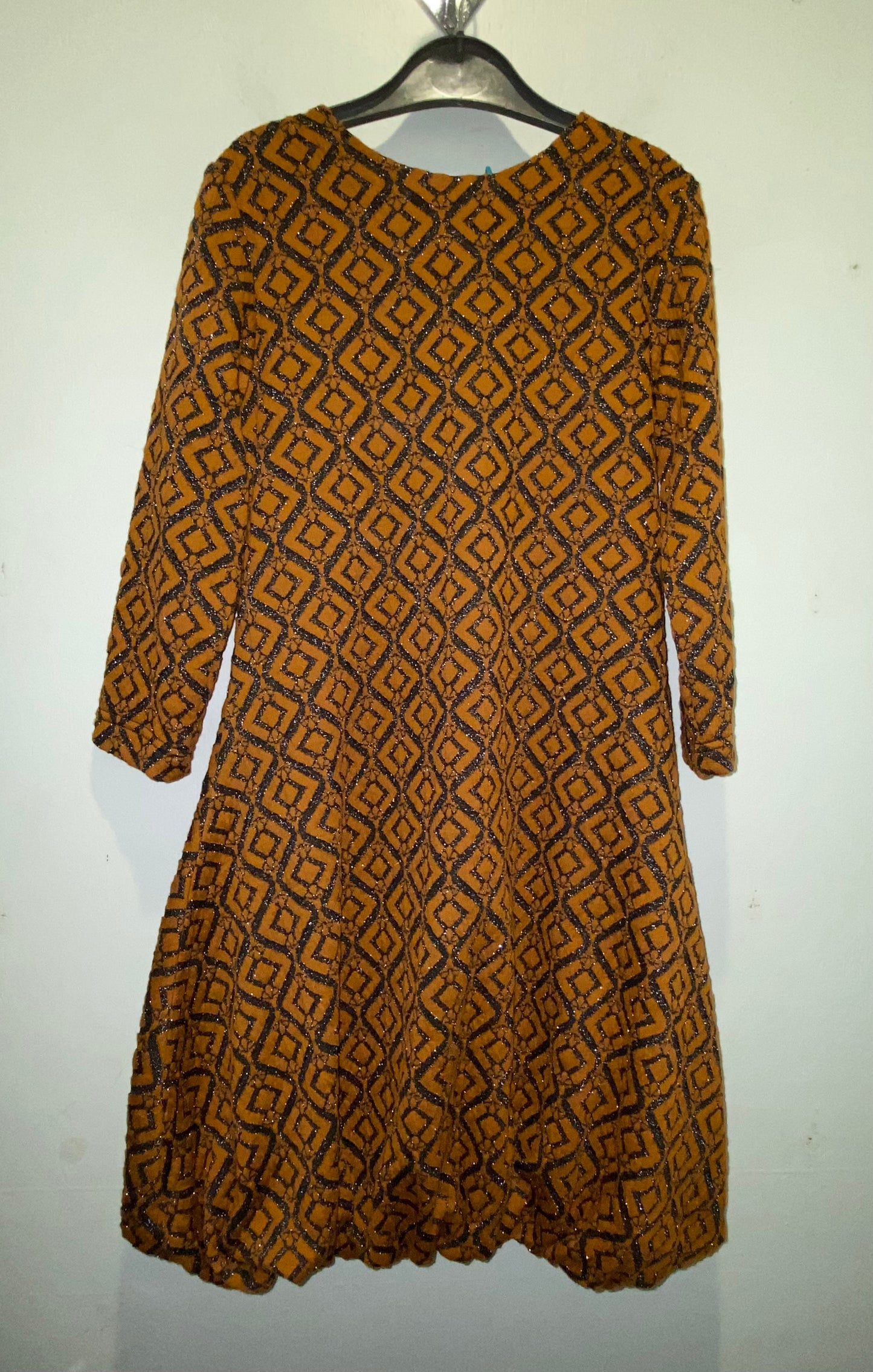 Rust Bubble Hem Dress