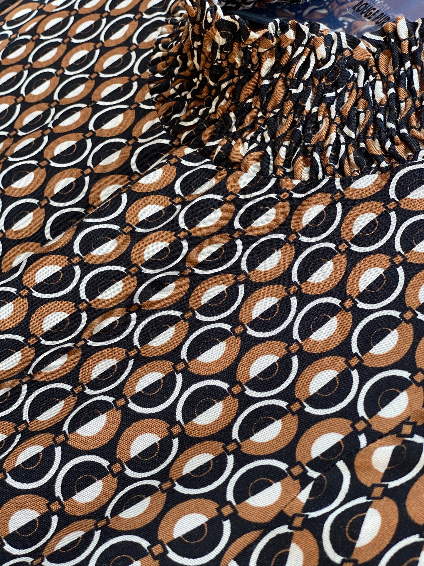 Printed Mock Neck Maxi