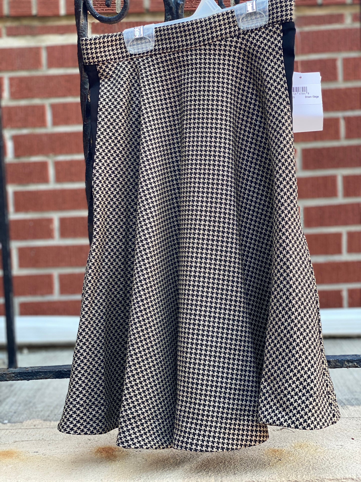 Houndstooth Flair Skirt