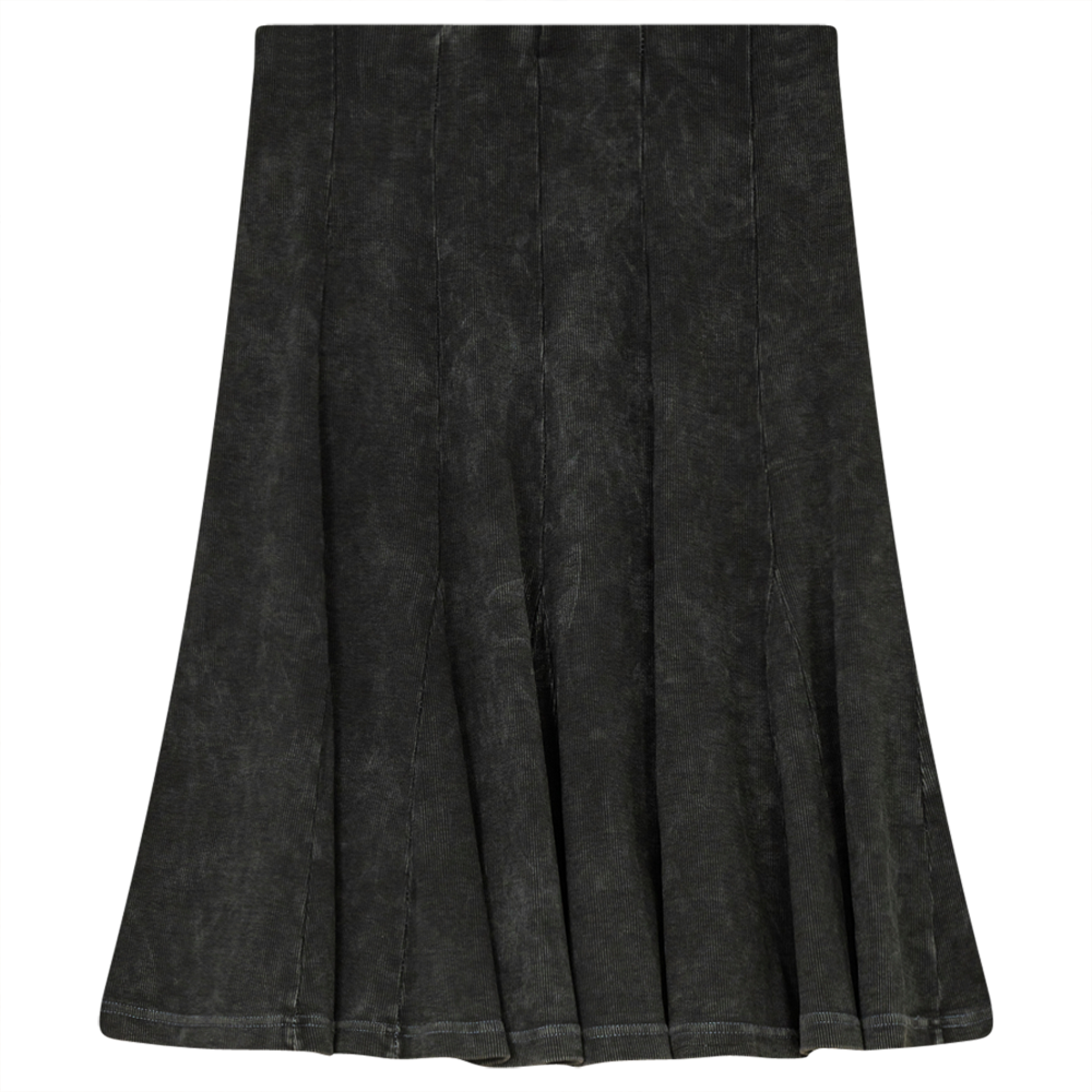 Wash Rib Skirt with Panels