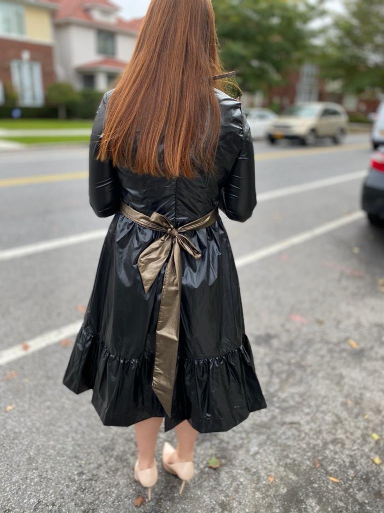 Black + Gold Shine Dress