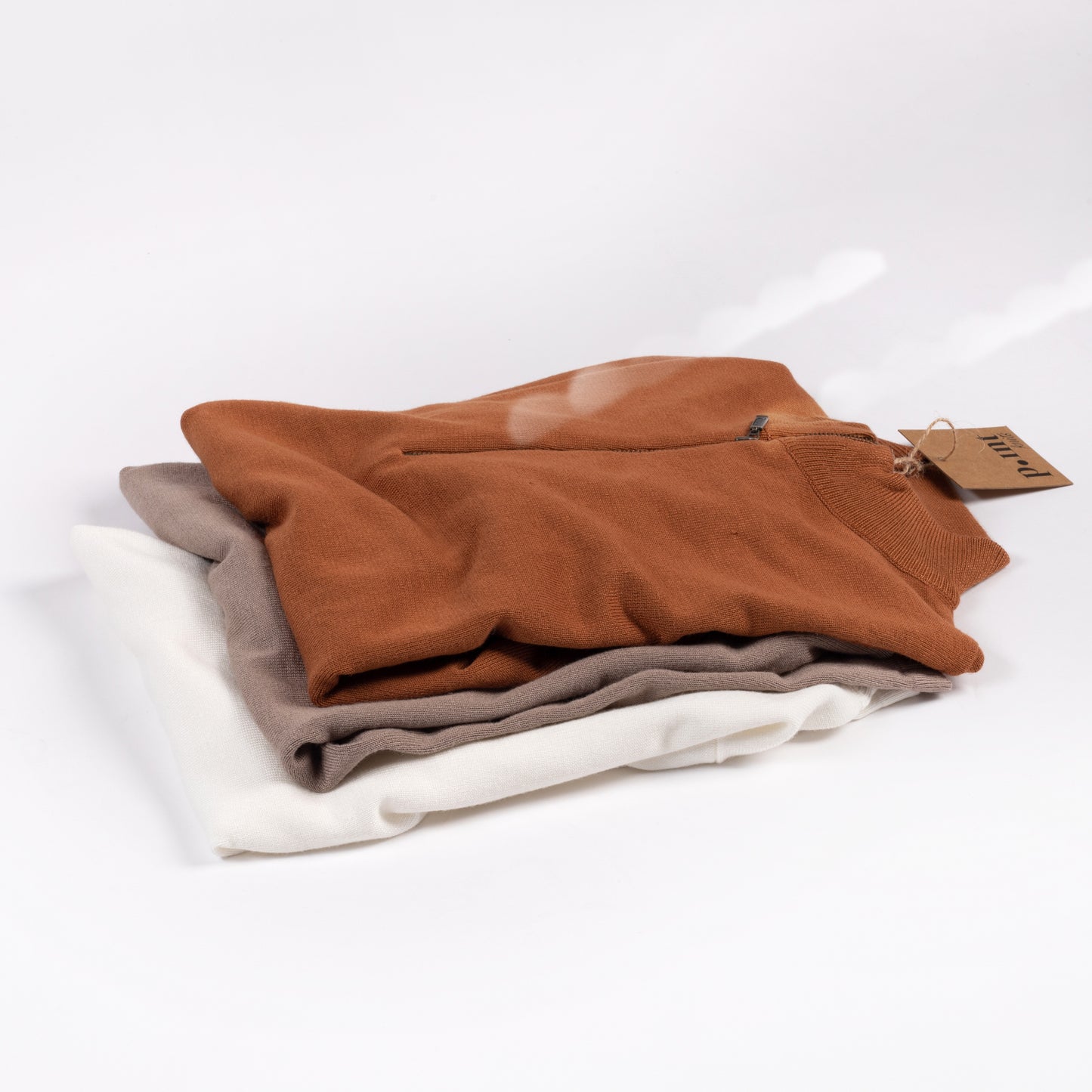 Point Knit Mock Neck Half Zip