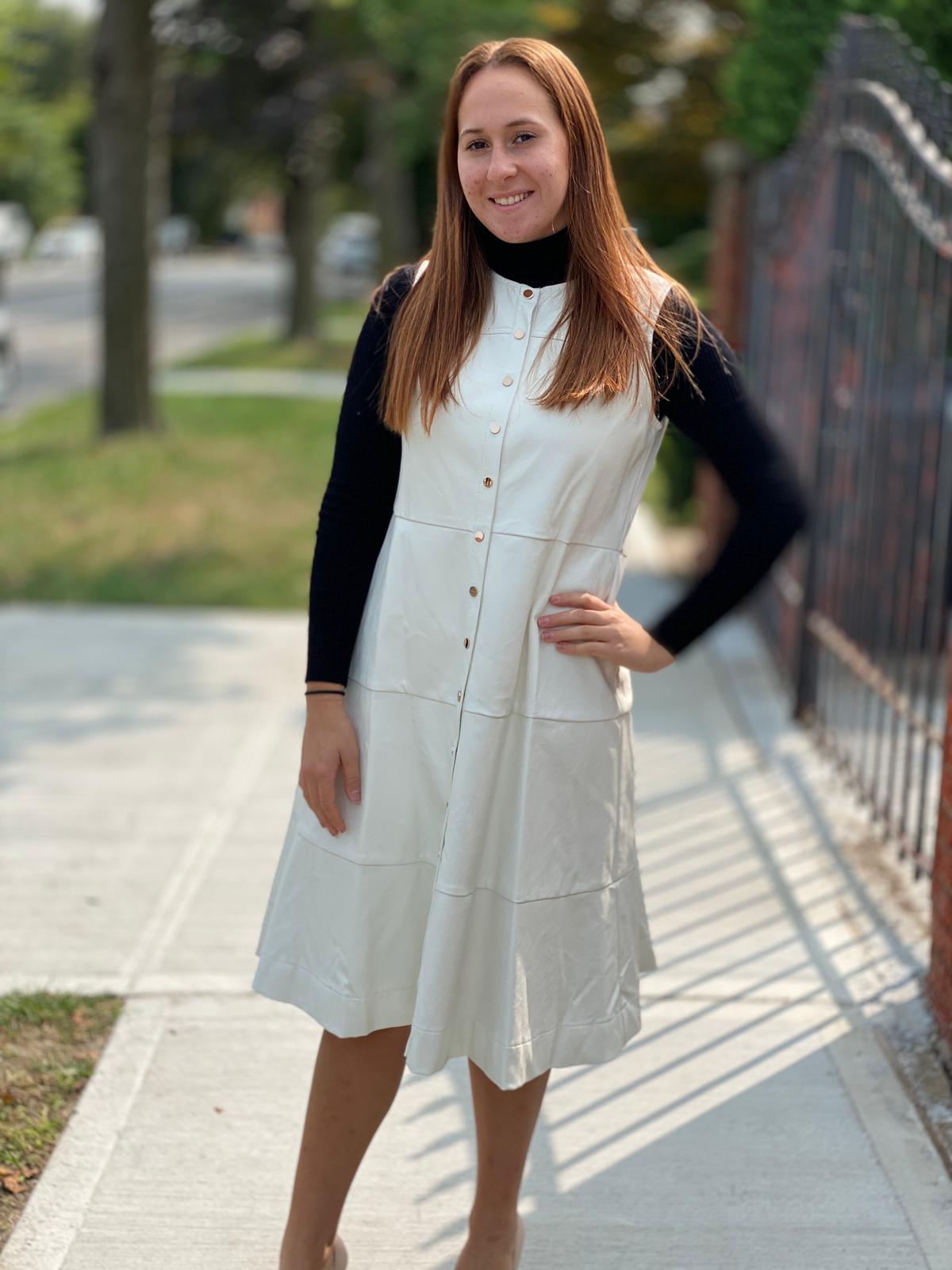 Leather Panel Jumper