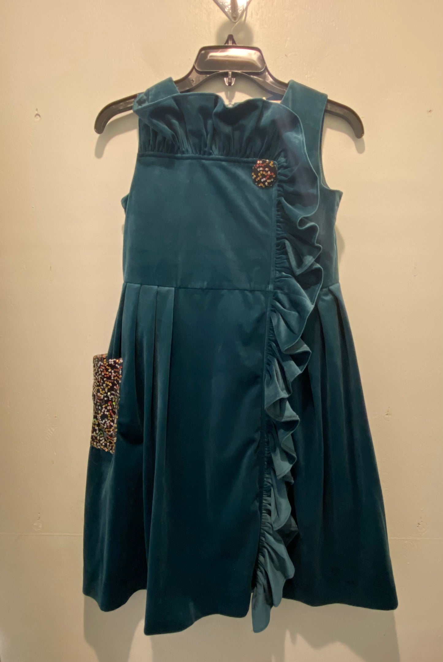 Teal Dress with Sequins