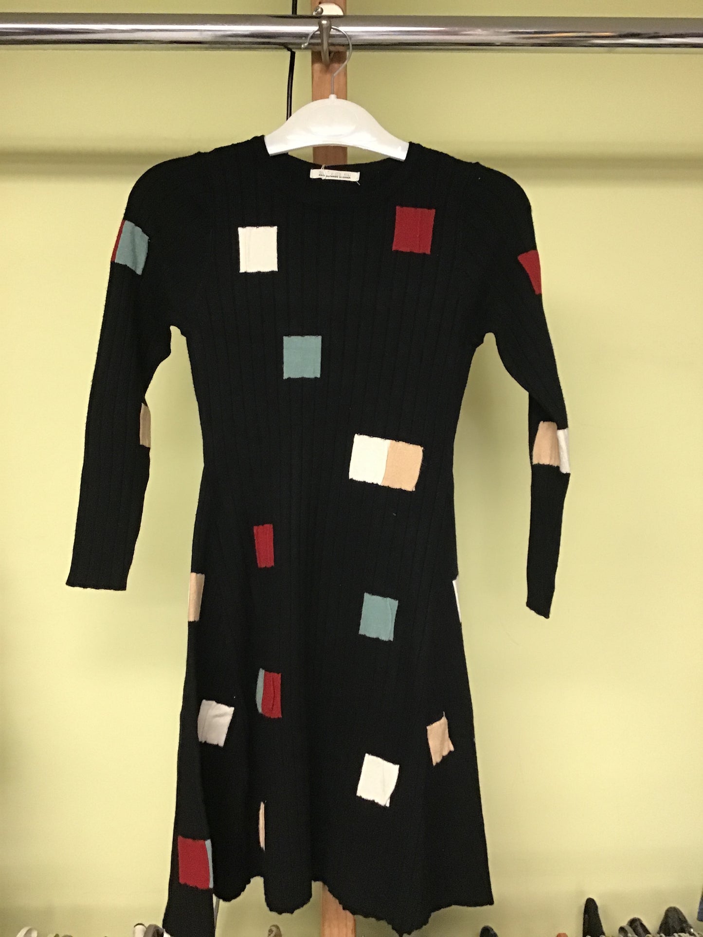 Ribbed Color Box Sweater Dress