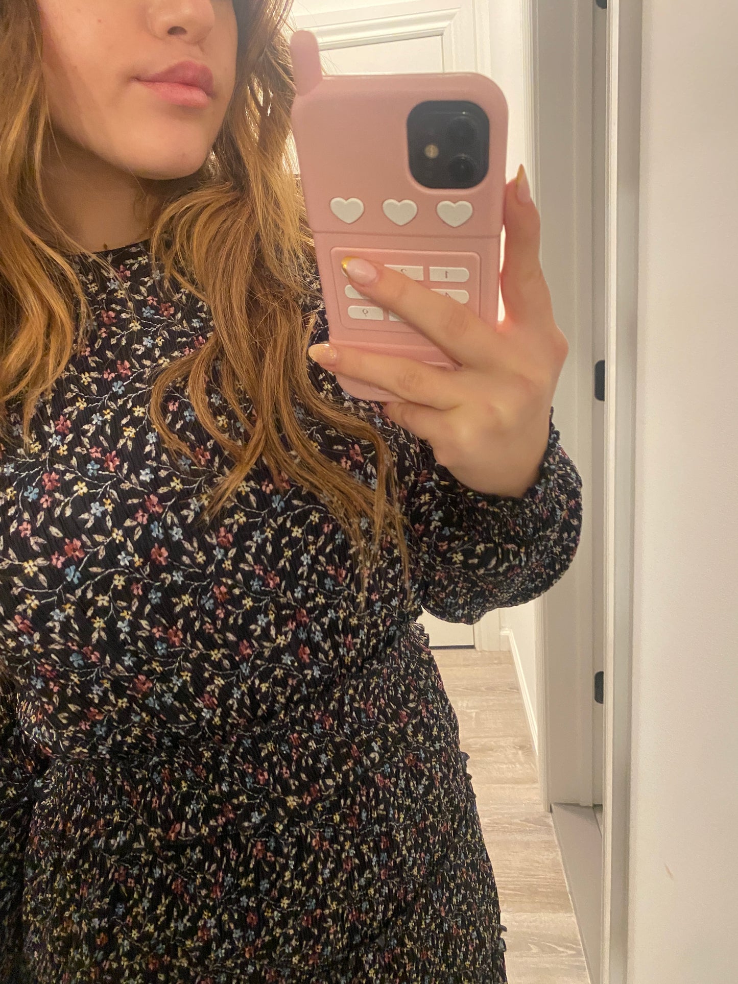 Chiffon Floral Tiered Midi Dress